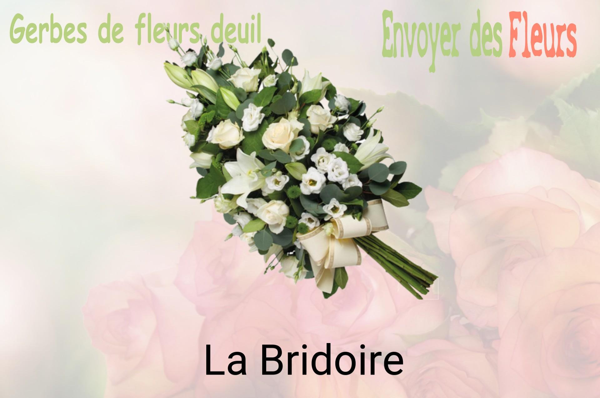 Gerbe de fleurs de deuil livrée à La Bridoire